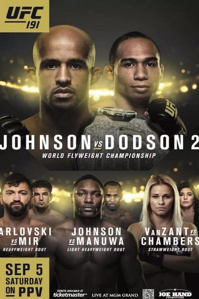 Ufc 191 Fight Card Main Card And Prelims Lineup